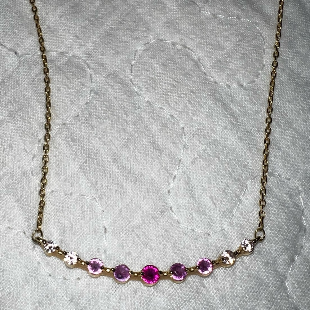Beautiful Swarovski Crystal rhinestone necklace pink multi stones Francesca's